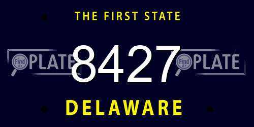 8427 Delaware License Plate