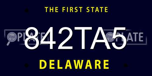 842TA5 Delaware License Plate