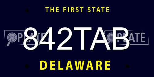 842TAB Delaware License Plate