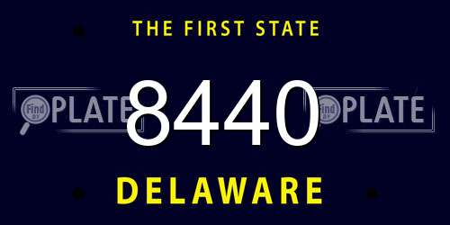 8440 Delaware License Plate