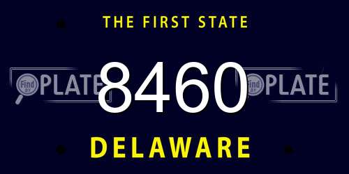 8460 Delaware License Plate