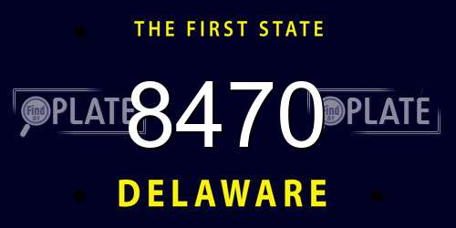 8470 Delaware License Plate