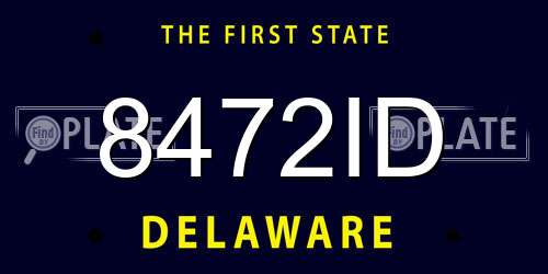 8472ID Delaware License Plate