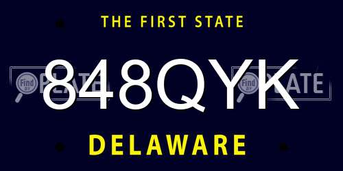 848QYK Delaware License Plate