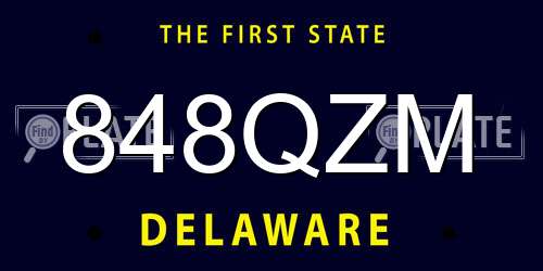 848QZM Delaware License Plate