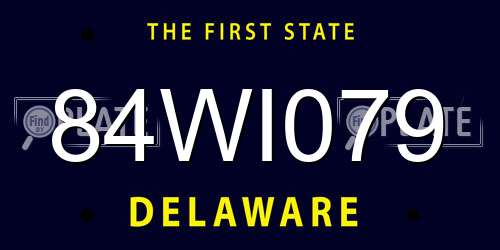 84WI079 Delaware License Plate