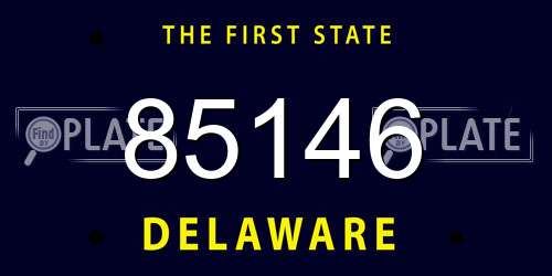 85146 Delaware License Plate