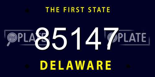 85147 Delaware License Plate