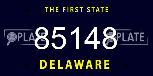 85148 Delaware License Plate