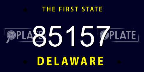85157 Delaware License Plate