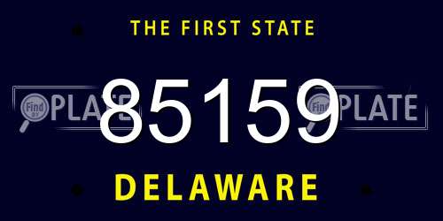 85159 Delaware License Plate