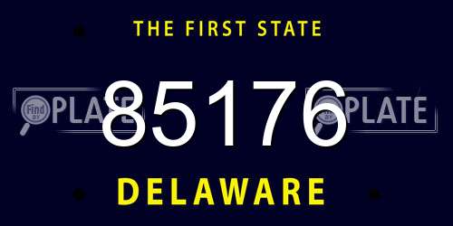 85176 Delaware License Plate