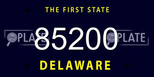 85200 Delaware License Plate