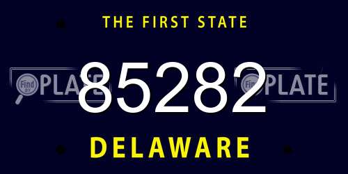 85282 Delaware License Plate