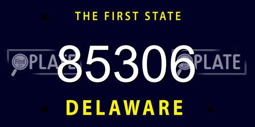 85306 Delaware License Plate