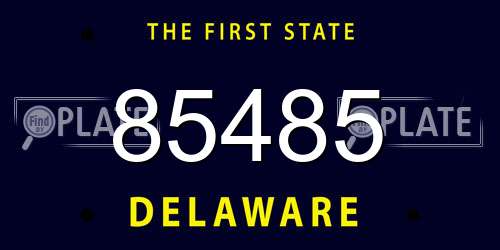 85485 Delaware License Plate