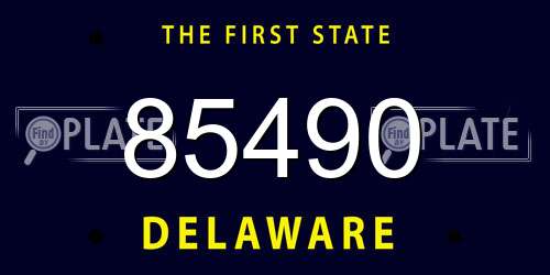 85490 Delaware License Plate