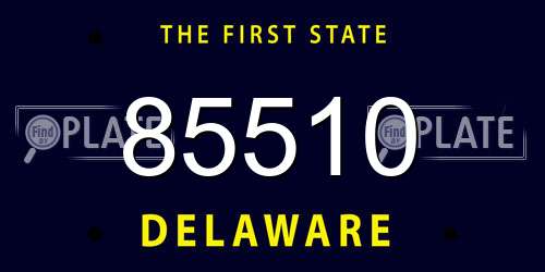 85510 Delaware License Plate