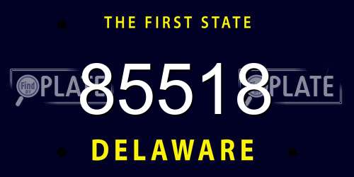 85518 Delaware License Plate