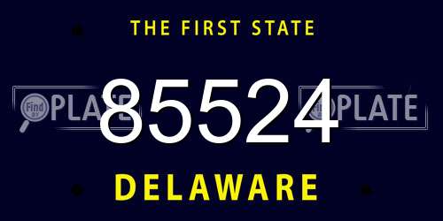 85524 Delaware License Plate