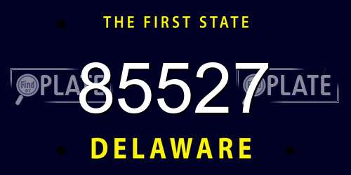 85527 Delaware License Plate