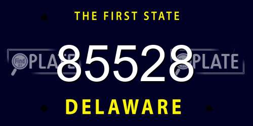 85528 Delaware License Plate