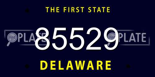 85529 Delaware License Plate