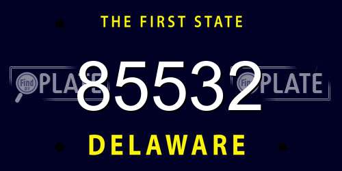 85532 Delaware License Plate
