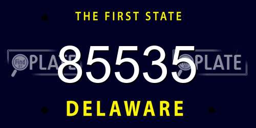 85535 Delaware License Plate