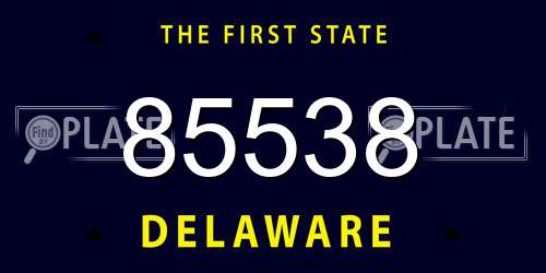 85538 Delaware License Plate