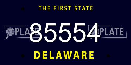 85554 Delaware License Plate