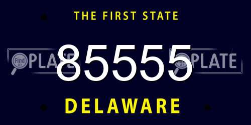 85555 Delaware License Plate