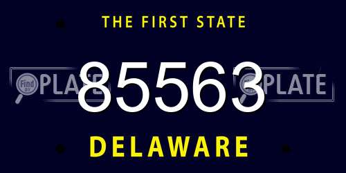 85563 Delaware License Plate