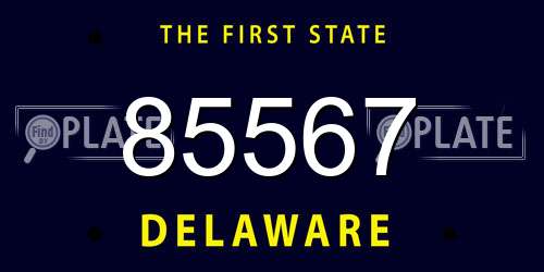 85567 Delaware License Plate