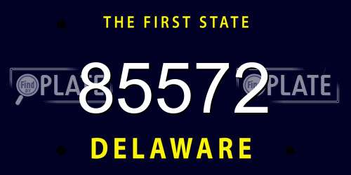 85572 Delaware License Plate