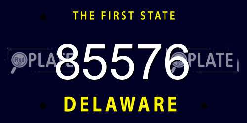 85576 Delaware License Plate