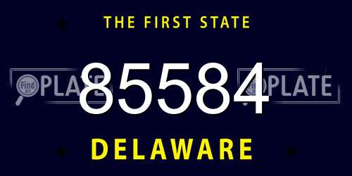 85584 Delaware License Plate