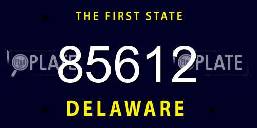85612 Delaware License Plate