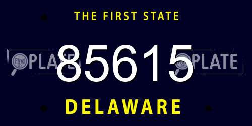 85615 Delaware License Plate