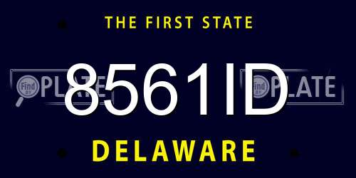 8561ID Delaware License Plate