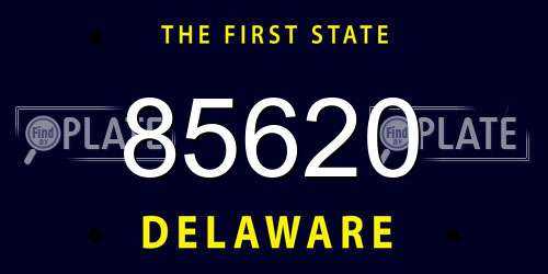 85620 Delaware License Plate