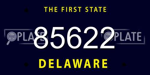 85622 Delaware License Plate
