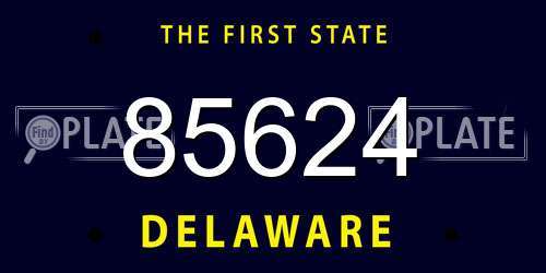 85624 Delaware License Plate