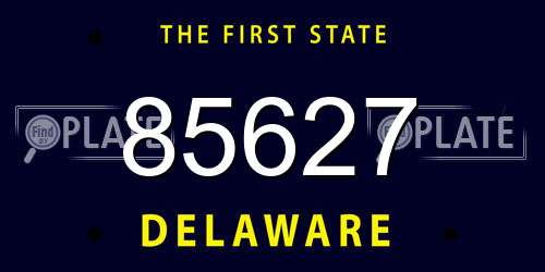 85627 Delaware License Plate