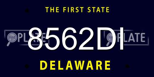 8562DI Delaware License Plate