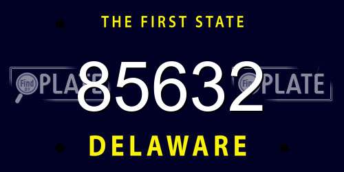 85632 Delaware License Plate