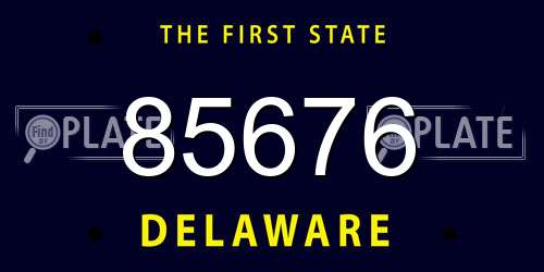 85676 Delaware License Plate