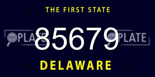 85679 Delaware License Plate