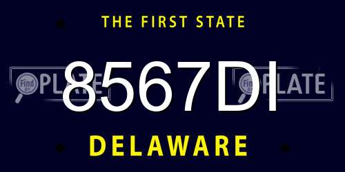 8567DI Delaware License Plate