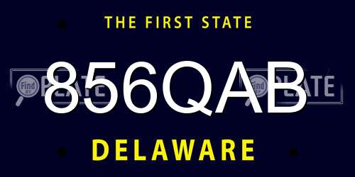 856QAB Delaware License Plate
